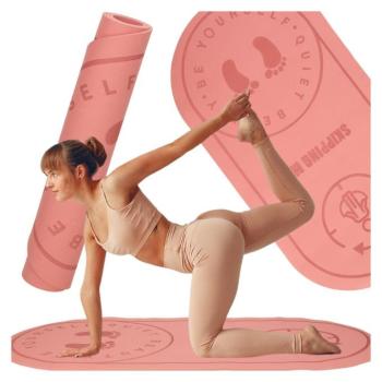 Jóga szőnyeg csúszásmentes 127x63x0,6 cm rózsaszínű kép