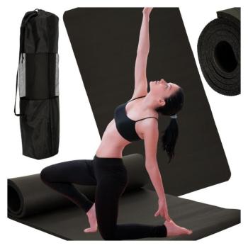 Jóga szőnyeg vastag 185x80x1,5 cm fekete kép