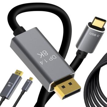 Kábel displayport 1.4, USB Type-c 1,8m kép
