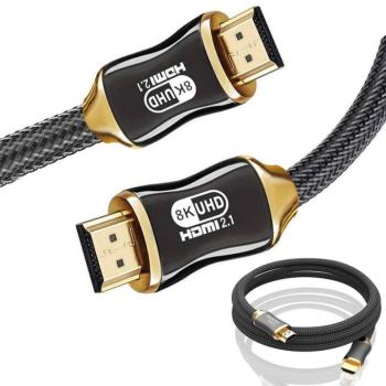 Kábel hdmi 2.1, arany 3m kép
