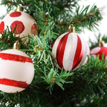 Karácsonyfadísz szett - piros / fehér - 24 db / szett kép