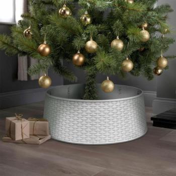 Karácsonyfatalp takaró - fehér, műanyag - 65 x 23 cm kép