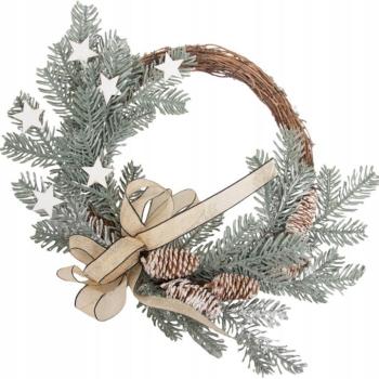 Karácsonyi dekoratív koszorú kép