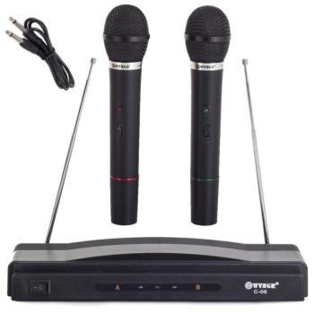Karaoke szett 2x vezeték nélküli mikrofon + állomás kép