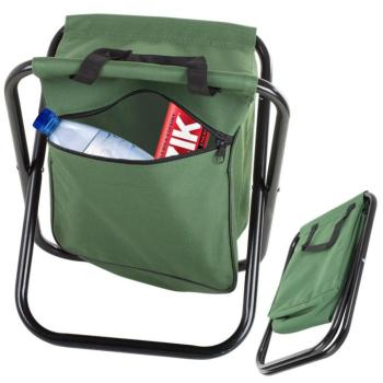 Kempingszék, kicsi zöld táska kép