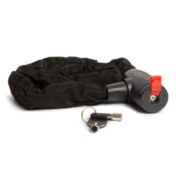 Kerékpár láncos lakat, 8 mm / 100 cm, fekete kép