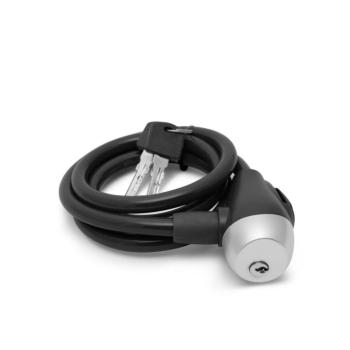 Kerékpár sodrony lakat, 10 mm / 120 cm, fekete kép