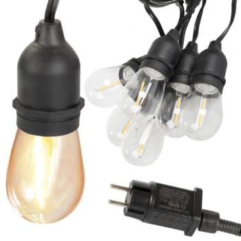 Kerti fényfüzér 10 LED E27 10m kép