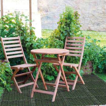 Kerti járólap - műanyag rács - fekete - 29 x 29 x 1,5 cm - 4 db / csomag kép