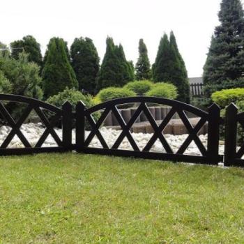Kerti kis kerítés 2,3 m – barna kép