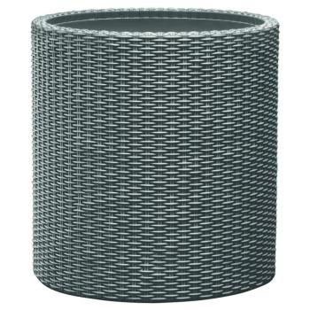 Keter virágtartó kaspó Cylinder Planter S szürke, 7 l, 28 x 28 x 28,3 cm kép