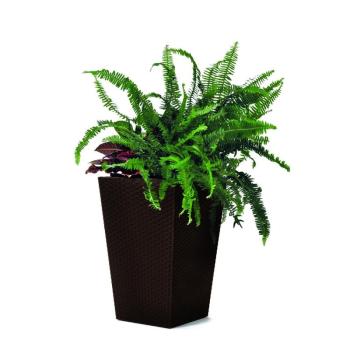 Ketter Rattan Planter virágtartó kaspó, barna, 23,6 l, 29 x 44 x 29 cm kép