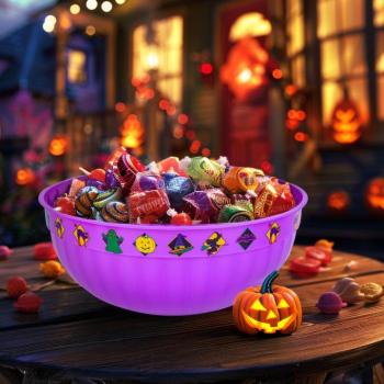 Kínálótál - lila - műanyag - 30 x 12 cm kép