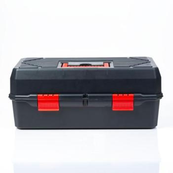 Kinyitható tálcás szerszámosláda - műanyag - 250 x 495 x 230 mm kép