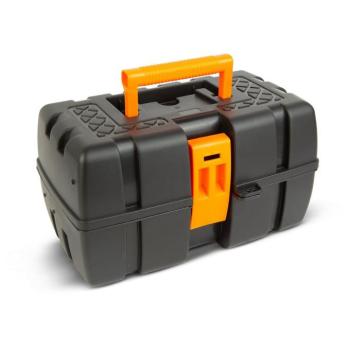 Kinyitható tálcás szerszámostáska - három tálcás - műanyag - 37 x 23 x 21 cm kép