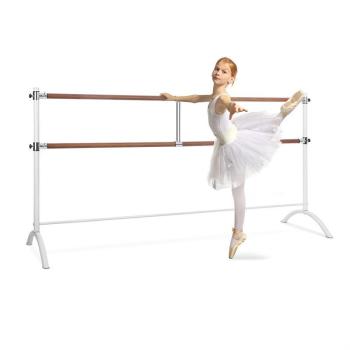 KLARFIT Barre Marie, dupla balett rúd, 220 x 113 cm, 2 x ø 38 mm, fehér kép