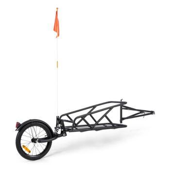 KLARFIT Follower, bicikli utánfutó, 16" kerék, egykerekű, 35 kg rakománnyal terhelhető, fekete kép