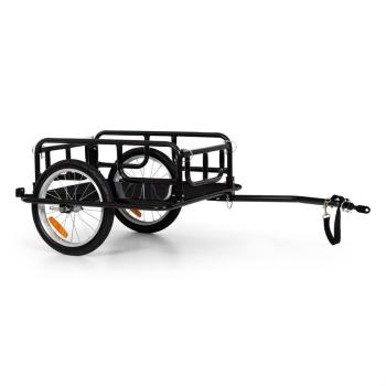 KLARFIT OX, utánfutó, 40 kg/65 l, bicikli utánfutó, 16" x 1,75" gumik, fekete kép