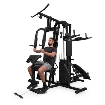 KLARFIT Ultimate Gym 9000, fitnesz állomás, 7 hely, 120 kg-ig, QR acél, fekete kép