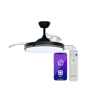 Klarstein AirFold, Okos mennyezeti ventilátor, Behúzható szárnyak, Dimmelhető LED fény, Okos kép