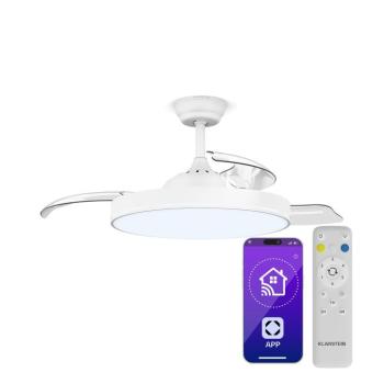 Klarstein AirFold, Okos mennyezeti ventilátor, Behúzható szárnyak, Dimmelhető LED világítás, Okos kép