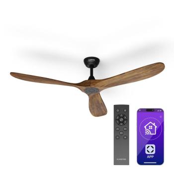 Klarstein Bahama Breeze Smart Mennyezeti ventilátor, masszív fa rotorlapátok, távirányító + vezérlés alkalmazás segítségével kép