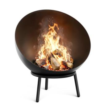 Klarstein Fireball alacsony tűzálló tál | Rozsdamentes | Borulásbiztos | Masszív | 66 cm | Fekete kép
