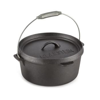 Klarstein Hotrod 85 öntöttvas fazék, barbecue fazék, 9 qt / 7,7 liter, öntöttvas, fekete kép