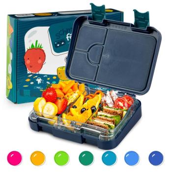 Klarstein junior Lunchbox, 6 rekesz, 21,3 x 15 x 4,5 cm (Sz x Ma x Mé), BPA-mentes kép