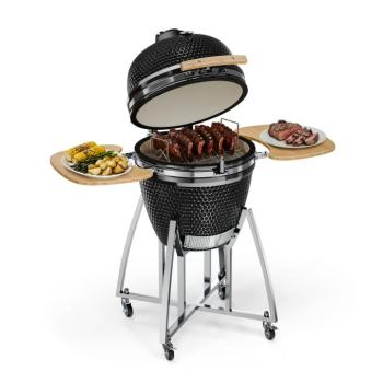 Klarstein KIngsize, kamado grills, kerámia, 21", füstölés, lassú sütés, rozsdamentes acél kép