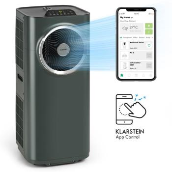 Klarstein Kraftwerk Smart 10K, mobil klíma, 10 000 BTU, irányítás alkalmazás által, antracit kép