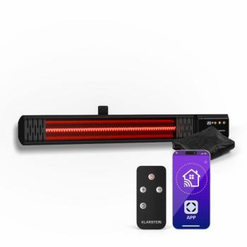 Klarstein Phantom infravörös fali fűtőtest | 2000 W | 15 m² | Erőteljes és vékony | 84 cm x 10 cm kép