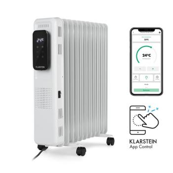 Klarstein Thermaxx Elevate Smart, olajradiátor, 2720 W, 7 – 35 °C, 24 órás időzítő, fehér kép