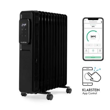 Klarstein Thermaxx Elevate Smart, olajradiátor, 2720 W, 7 – 35 °C, 24 órás időzítő, fekete kép