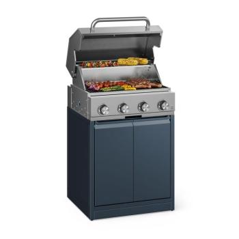 Klarstein WaldChef gázgrill | 4 égő | 30 mbar | 12800 W | Öntöttvas rács | Rozsdamentes acél kép