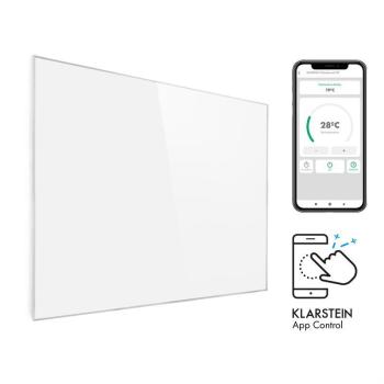 Klarstein Wonderwall 1200 Smart, infrapanel, infravörös hősugárzó, 100 x 120 cm, 1200 W, heti időzítő, IP24, fehér kép