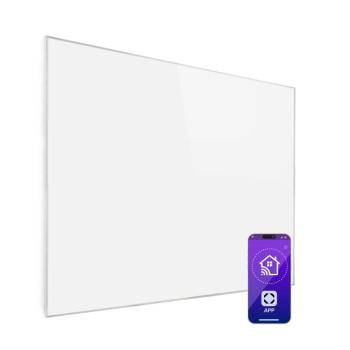 Klarstein Wonderwall 1200 Smart, infravörös hősugárzó, 100 x 120 cm, 1200 W, heti időzítő, IP24, fehér kép