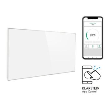 Klarstein Wonderwall 600 Smart, infrapanel, infravörös hősugárzó, 60 x 100 cm, 600 W, heti kapcsolóóra, IP24, fehér kép