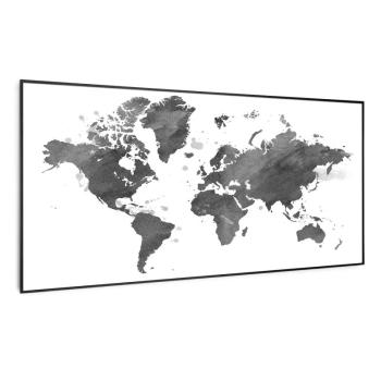 Klarstein Wonderwall Air Art Smart, infravörös fűtőtest, fekete térkép, 120 x 60 cm, 700 W kép
