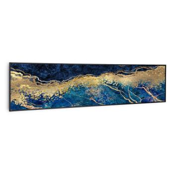 Klarstein Wonderwall Air Art Smart, infravörös fűtőtest, kék márvány, 120x 30 cm, 350 W kép