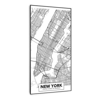 Klarstein Wonderwall Air Art Smart, infravörös fűtőtest, New York térképe, 60 x 120 cm, 700 W kép