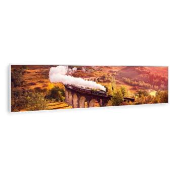 Klarstein Wonderwall Air Art Smart, infravörös fűtőtest, vonat, 120 x 30 cm, 350 W kép