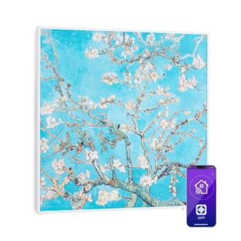 Klarstein Wonderwall Air Art Smart, infravörös hősugárzó, 60 x 60 cm, 350 W, alkalmazás, mandula virág kép