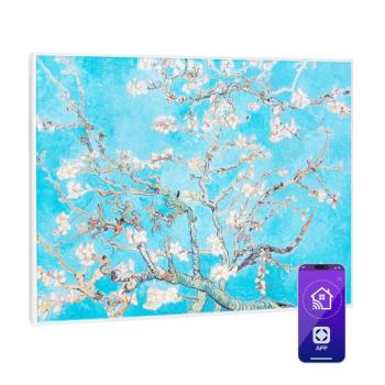 Klarstein Wonderwall Air Art Smart, infravörös hősugárzó, 80 x 60 cm, 500 W, virágok kép
