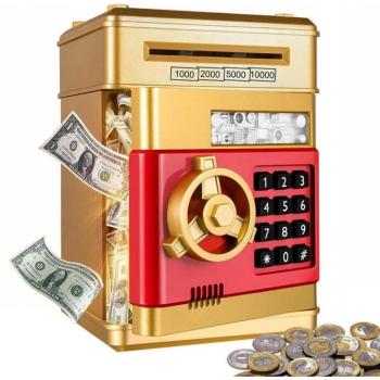 Kóddal zárható persely, arany kép