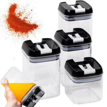 Konyhai tárolóedény készlet szilikon tömítéssel, 4 db kép