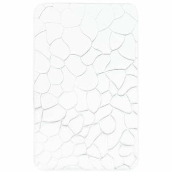 Kövek fürdőszobaszőnyeg memóriahabbal, fehér, 40 x 50 cm kép