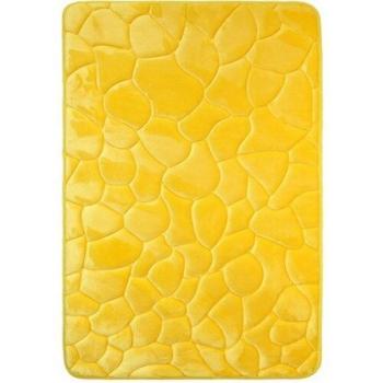Kövek fürdőszobaszőnyeg memóriahabbal sárga, 40 x 50 cm kép