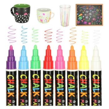 Krétafilc üveghez és táblához, 8 db kép