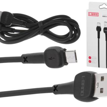 L-brno USB-MicroUSB kábel, 100cm, fekete kép